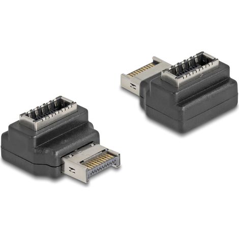 Delock Adaptador USB 10 Gbps Tipo-E Clave A macho a hembra acodado