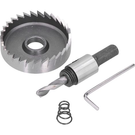 Perceuse à trous, scie en acier à ouverture de 53mm à grande vitesse avec clé hexagonale à ressort pour le perçage de plaques épaisses en métal et en alliage d'aluminium