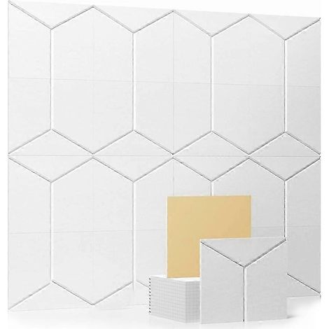 Panneau mural insonorisant auto-adhésif en forme de Y, composé de 12 pièces, 12 x 11 x 0,4 pouces, adapté aux bureaux à domicile et aux salles de jeux. (1/5)