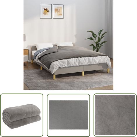 The Living Store Gewichtsdecke mit Bezug Grau 152x203 cm 11 kg Stoff - Gewichtsdecke - Schlafdecke - Bettdecke - Schlafen - Stressabbau (1/5)