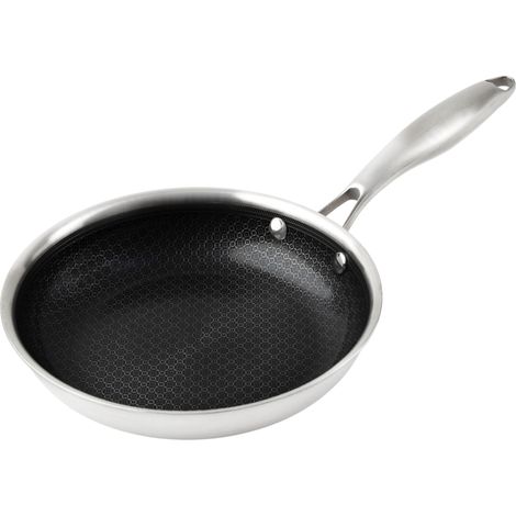 Premium Antihaft Induktion Wabenpfanne PFAS-frei - 20 cm - Keramik Bratpfanne kratzfest mit Alukern und Keramikbeschichtung