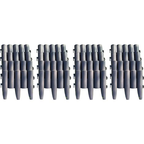 Set of 16 Plastic Wood Effect Lawn Edging Panels (27.5cm x 24cm) (1/5)