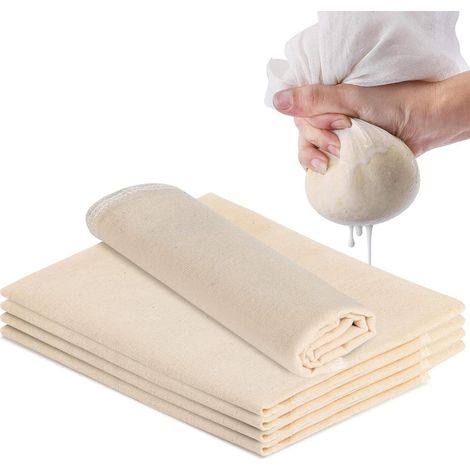 Insert pour moulin à passoire, tissu filtrant réutilisable pour fromage, toile de filtration 50 x 50 cm pour préparation culinaire (1/5)