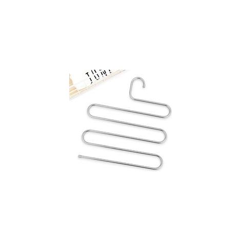(14,17 x 13,38 pouces, lot de 2, ruban) SType en acier inoxydable vêtements pantalons cintres placard rangement organisateur pour pantalons jeans écharpe suspendus
