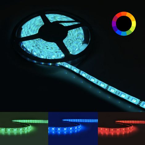 Bandeau LED RGB 12V 5M 5050 - 60 LED/m / IP44 - SILUMEN (1/5)
