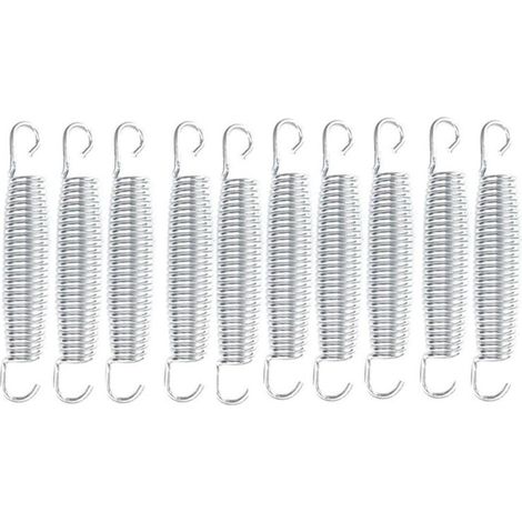 Set di 10 molle per trampolino in acciaio zincato - Installazione semplice - Accessori per trampolino da interno ed esterno