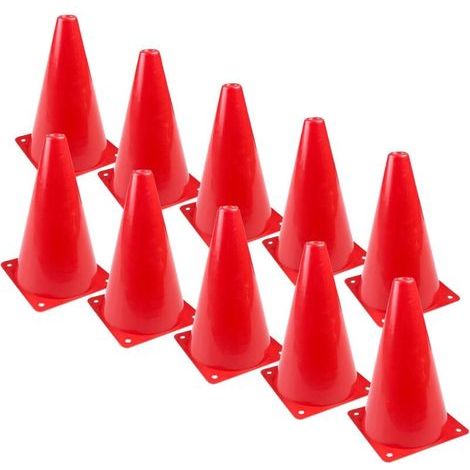10 Pièces Cônes de Signalisation 18 cm, Plots d’Entraînement Football, Cônes de Marquage Sportifs, Plots de Circulation, Accessoires d’Entraînement Intérieur/Extérieur (1/5)