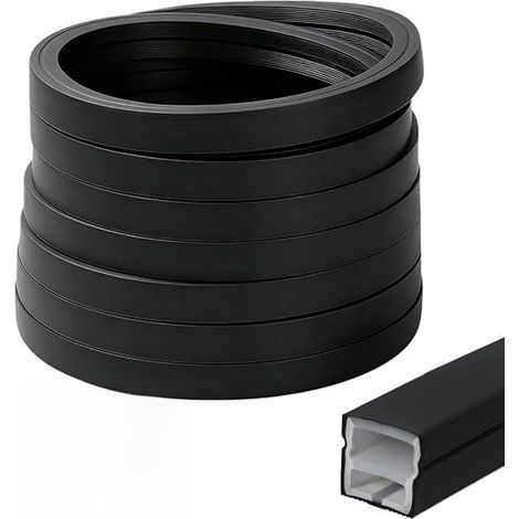 LED Silicone Profile 6 m Flexible Profile Diffuser with End Caps and Mounting Clips Waterproof Cover 12 x 12 mm for Ceiling, Wall, TV, Acoustic Panel (1/5)