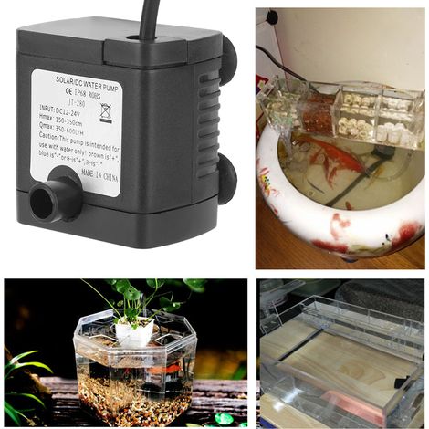 Mini pompe à eau solaire CC sans balais submersible pour fontaine 24 V (1/5)