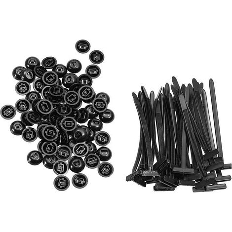 CCYKXA 50 Attaches Autobloquantes Universelles en Nylon, Serre Cable Attache Autobloquante, pour La Réparation des Voitures, des Coffres, des Ailes et des Pare-Chocs, Résistant UV et Chaleur