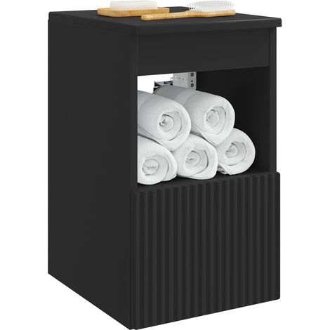 vidaXL Bathroom Cabinet Black 30 x 41 x 50 cm Engineered Wood