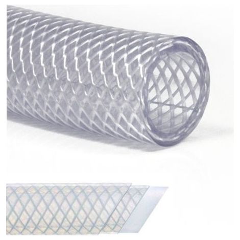 Tuyau souple en PVC transparent – Diamètre intérieur 12,5 mm – Diamètre extérieur 3 mm – Longueur 25 m – Homologué TÜV et BGVO – Tricoflex