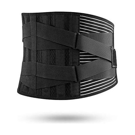 Ceinture de soutien lombaire pour soulager les douleurs du bas du dos avec 4 supports dorsaux (1/5)