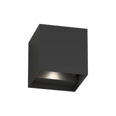 Applique led top light perth ag ip65 cct biemissione alluminio, finitura metallo nero