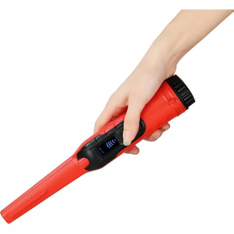 Détecteur de métaux portatif Outil de Chasse au trésor avec écran LCD étanche Pointeur de Broche de lumière LED de détection du Son de Vibration à pour Le lac (1/5)