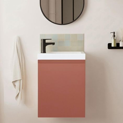 LISA schwarzer Waschbeckenschrank + Wasserhahn