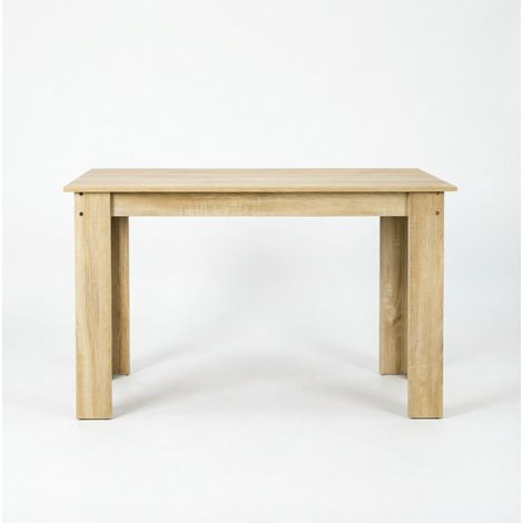 Rechteckiger Esstisch 120 x 69 x 75 cm in Eichenoptik aus Spanplatte (1/5)