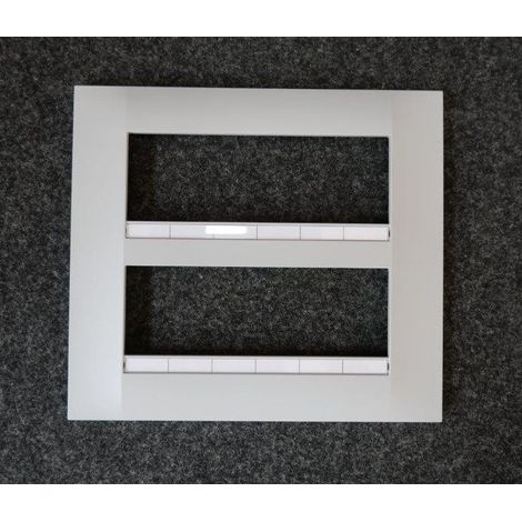 Plaque de finition 2x3 postes horizontale entraxe 45mm couleur schiste pour appareillage mural ALTIRA