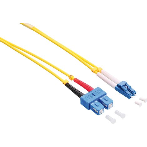 LogiLink LC/SC, 1 m Cable de fibra óptica e InfiniBand Amarillo