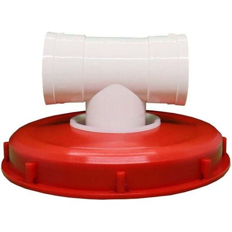 Couvercle de tonneau IBC de 245 mm, couvercle de tonnelle IBC DN75 IBC avec filtre en nylon, raccord de couvercle de réservoir d'eau de pluie IBC (rouge 245 mm) (1/2)
