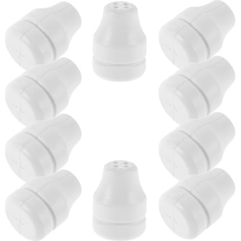 Poignées à Cordon en Plastique Blanc Installation Facile Lot de 10 Extrémités à 4 Trous pour Stores et Rideaux Accessoires Polyvalents pour Fenêtres (1/5)