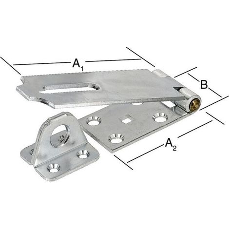 Blaues Stahlschloss, 105 mm lang x 35 mm hoch. (10er-Packung)