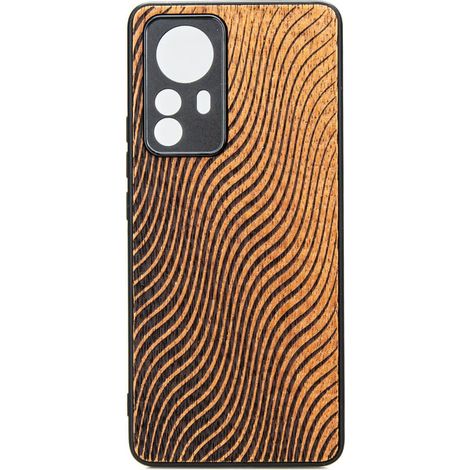 Bewood Xiaomi 12T Custodia in legno MERBAU WAVES