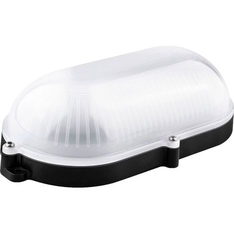 Aplique de Pared Oval Negro Exterior IP65 9W Cálida Matel (1/2)