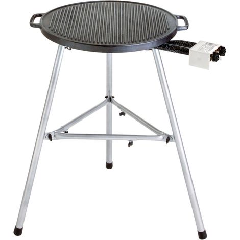 Paella World Gussplatten-Set 1 mit Brenner und Grillplatte aus Gusseisen Ø 35/38 cm
