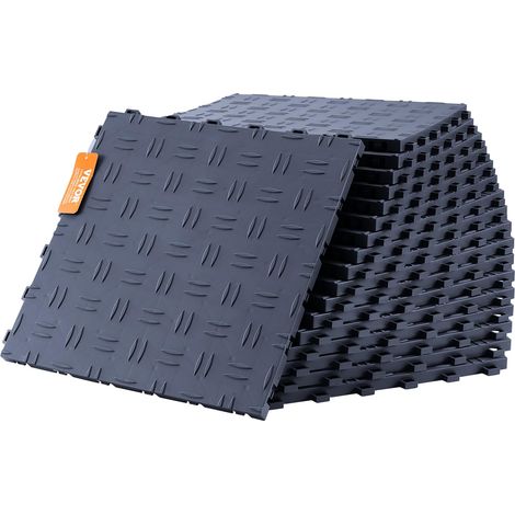 VEVOR Piastrelle per Garage ad Incastro, Confezione da 50 Piastrelle per Pavimenti per Garage in PP 305x305x13,4mm Texture Antiscivolo per Garage, Scantinati, Officine di Riparazione (1/5)