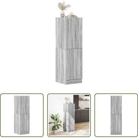 vidaXL Küchenmöbel - Küchenschrank Grau Sonoma 38x41,5x131,5 cm Holzwerkstoff (1/5)