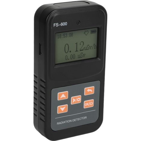 Compteur Geiger, détecteur de rayonnement nucléaire portable, moniteur de rayonnement bêta-gamma-rayons X, compteur numérique haute précision, noir (1/5)