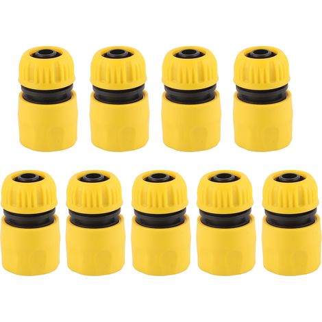 Lot de 10 raccords rapides pour tuyau d'arrosage, en plastique, pour l'irrigation agricole et le jardin (diamètre DN15). (1/5)