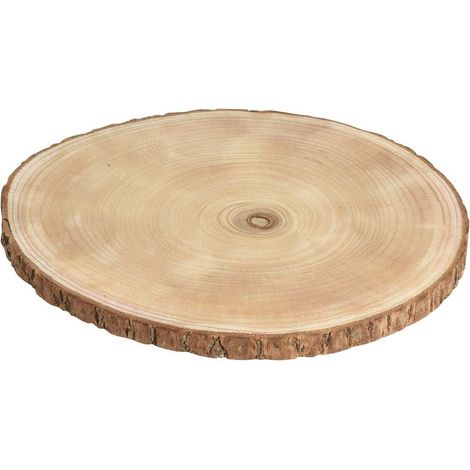 Tablero decorativo de madera con corteza para mesa y velas