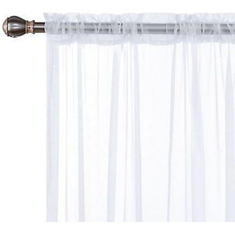 Rideau de fond en tulle, semi-occultant, élégant, pour mariage (140120 Blanc)