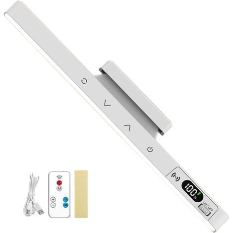 Lampes Rechargeables sous Armoire - Lampe Pour Chevet 29 Cm,5 Températures De Couleur, Magnétique Et Rechargeable Avec Télécommande - Pour Bureau, Domicile, Chambre, Salle De Bains Et Armoire (1/5)