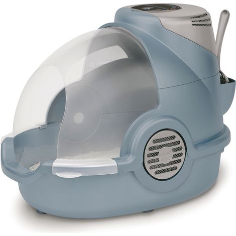 Inodoro para gatos Oster (con eliminador de olores eléctrico, arenero para gatos con ventilador, bajo consumo de energía 3 kW, moderna tecnología de filtrado)