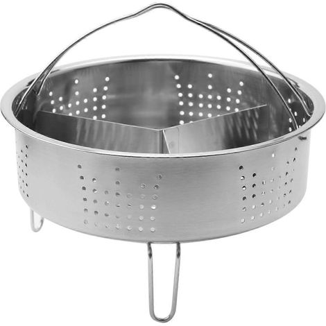 Lot de 3 paniers vapeur avec support pour œufs vapeur et séparateur pour la cuisine. (1/5)