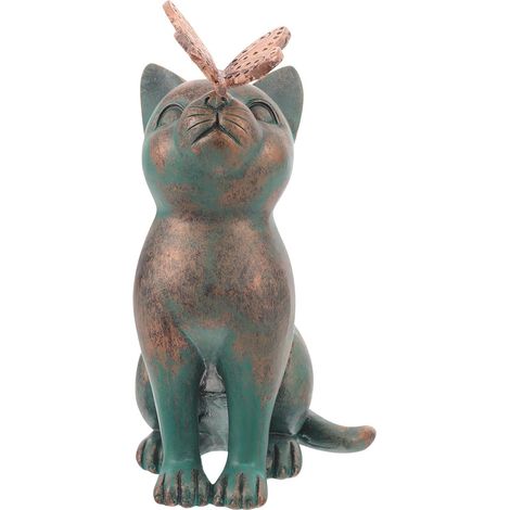 Kleine Katzenfigur aus Kunstharz Kompakt und leicht zu