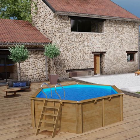 Piscina in legno fuori terra modello Vasto 428x136 cm (1/4)