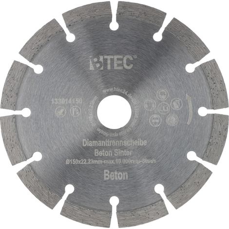 Diamanttrennscheibe Beton Sinter Ø 150 mm Bohrung 22,22 mm