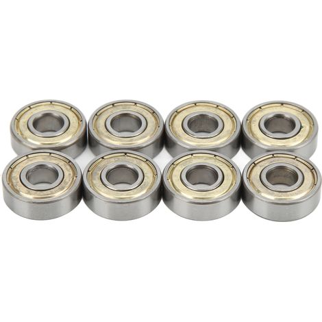 8 Roulements à Billes 608ZZ ABEC 11 Acier Carbone Scellés 8x22x7mm pour Skateboard et Patins à Roulettes (1/5)