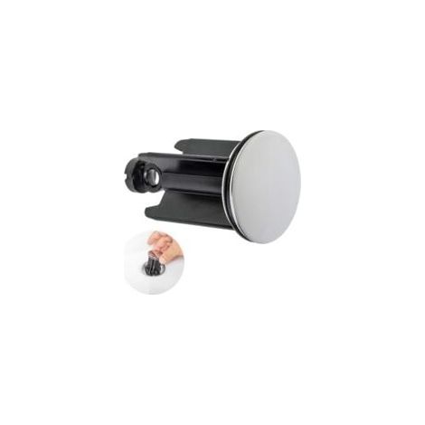 Universal Bathroom Sink Plug Ø 40 mm, Chrome Drain Plug, Made of Brass, with Rubber Seal, Height Adjustable Plug, Rustproof Bathtub Drain