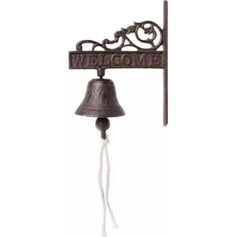 Cloche de table Cloche en fonte pour porte d'entrée, cloche de dîner murale pour intérieur et extérieur pour la ferme, le jardin, la maison (1/5)