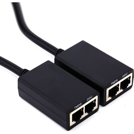 Répéteur/extenseur Ethernet 30 m HDMI sur RJ45 CAT5e/CAT6 LAN jusqu'à 1080p (1/5)