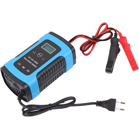 Chargeur de batterie de voiture 12 V 6 A, Automatique et intelligent, Avec écran LCD numérique, Compatible plomb - acide secs et humides (1/5)