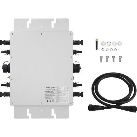 Micro-onduleur solaire Grid Tie 22-60V entrée, sortie 85-263V, onde sinusoïdale pure, onduleur micro-réseau 350W, compatible panneaux photovoltaïques, installation facile. (1/5)