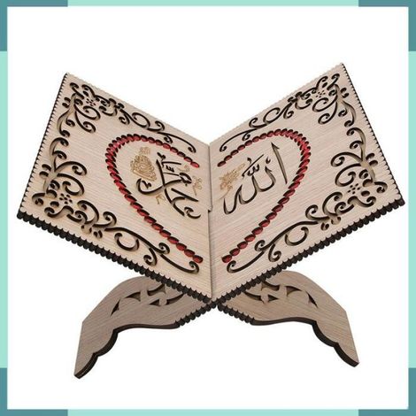 Support du Coran Support De Livre Amovible Pour Coran (strass Rouges) linge statue (1/5)