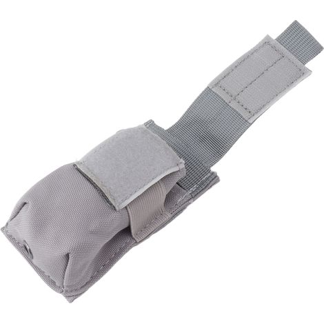 Sacoche pour lampe torche en nylon imperméable, élégante et résistante, idéale pour les activités de plein air (gris). (1/5)