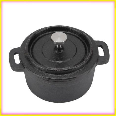 keenso Four hollandais Double Traditional Style Thickened Ergonomic Handle Insulation Cast puericulture pot Diamètre 10CM (1/5)